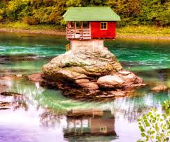 Desenhos de Drina River House Jigsaw Puzzle para colorir