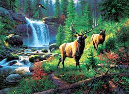 Elk Mountain Harmony Jigsaw Puzzle