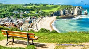 Desenhos de Etretat Cliff View Jigsaw Puzzle para colorir