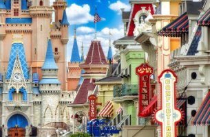 Desenhos de Fairytale Streetscape Jigsaw Puzzle para colorir