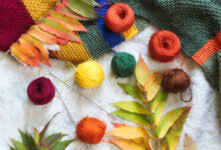 Desenhos de Fall Colored Yarn Jigsaw Puzzle para colorir