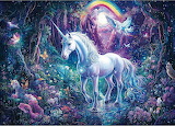Desenhos de Fantasy Glitter Unicorn Jigsaw Puzzle para colorir