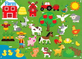 Desenhos de Farm Animals Jigsaw Puzzle 2 para colorir