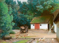 Farm exterior with Chickens Jigsaw Puzzle