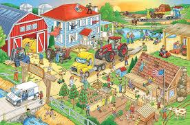 Desenhos de Farm Yard Jigsaw Puzzle para colorir