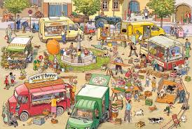 Desenhos de Farmers’ Market Jigsaw Puzzle para colorir