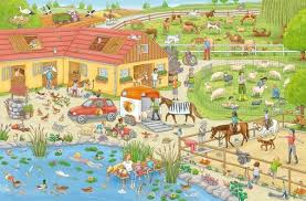 Desenhos de Farmyard Jigsaw Puzzle para colorir