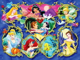 Desenhos de Favourite Princesses Disney Jigsaw Puzzle para colorir