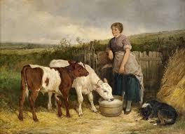 Desenhos de Feeding the Calves Jigsaw Puzzle para colorir