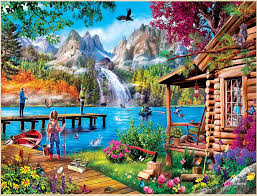 Desenhos de Fishing With Pappy Jigsaw Puzzle para colorir