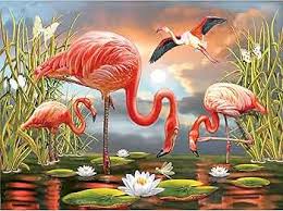 Flamingos Painting Jigsaw Puzzle