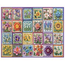 Desenhos de Flower Crochet Jigsaw Puzzle para colorir