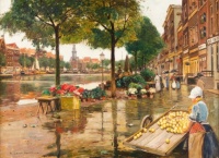 Flower Market in Amsterdam Jigsaw Puzzle