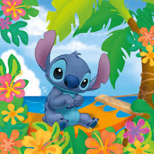 Desenhos de Flower Power Stitch Disney Jigsaw Puzzle para colorir