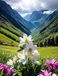 Desenhos de Flowers Split Mountain Jigsaw Puzzle para colorir