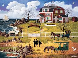 Desenhos de Formulating The Plan – Charles Wysocki Puzzles Jigsaw para colorir