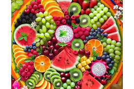 Desenhos de Fruit Platter Jigsaw Puzzle para colorir