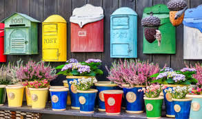 Desenhos de Garden Mailboxes Jigsaw Puzzle para colorir