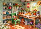 Desenhos de Garden Potting Shed Jigsaw Puzzle para colorir