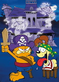 Desenhos de Garfield Pirate Haunted House Jigsaw Puzzle para colorir