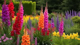 Desenhos de Gladiolus in Garden Jigsaw Puzzle para colorir
