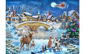 Desenhos de Goodbye Santa Claus Jigsaw Puzzle para colorir