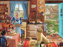 Desenhos de Grandma’s Cookies Jigsaw Puzzle para colorir