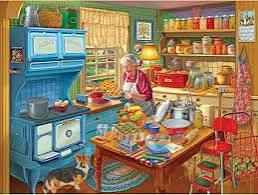 Desenhos de Grandma’s Kitchen Jigsaw Puzzle para colorir