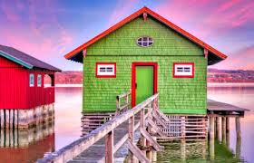 Desenhos de Green Boathouse Jigsaw Puzzle para colorir