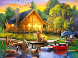 Desenhos de Guardians at the Lake Jigsaw Puzzle para colorir