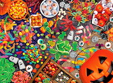 Desenhos de Halloween Candies Jigsaw Puzzle para colorir