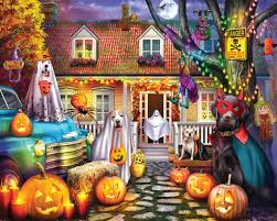 Desenhos de Halloween Dog House para colorir