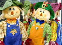 Desenhos de Happy Scarecrows Jigsaw Puzzle para colorir