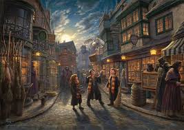 Desenhos de Harry Potter – Diagon Alley Jigsaw Puzzle para colorir