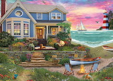 Desenhos de Heart Beach Jigsaw Puzzle para colorir