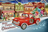 Desenhos de Here comes Santa Claus Jigsaw Puzzle para colorir