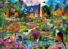 Hillside Cottage Jigsaw Puzzle