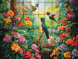 Hummingbirds in the Greenhouse Jigsaw Puzzle