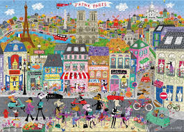 Desenhos de I Love Paris Jigsaw Puzzle para colorir