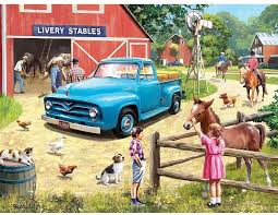 Desenhos de A Stop at the Stables Jigsaw Puzzle para colorir