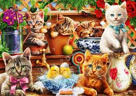 Kittens In The Potting Shed Jigsaw Puzzle