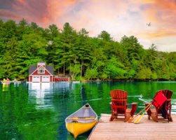 Desenhos de Lakeside Retreat Jigsaw Puzzle para colorir