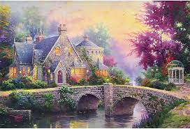 Lamplight Manor Bridge – Thomas Kinkade Jigsaw Puzzle