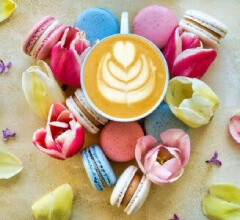 Desenhos de Latte with Macarons Jigsaw Puzzle para colorir