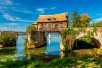 Desenhos de Le Vieux-Moulin, Vernon, France Jigsaw Puzzle para colorir