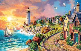 Lighthouse by the Sea Jigsaw Puzzle