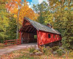 Desenhos de Loon Song Covered Bridge Jigsaw Puzzle para colorir