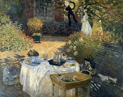 Desenhos de Lunch in The Garden – Claude Monet Jigsaw Puzzle para colorir