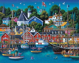 Desenhos de Lunenburg, Nova Scotia, Canada – Art Jigsaw Puzzle para colorir