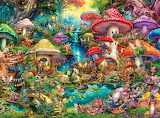 Merry Mushroom Village Picnic Jigsaw Puzzle